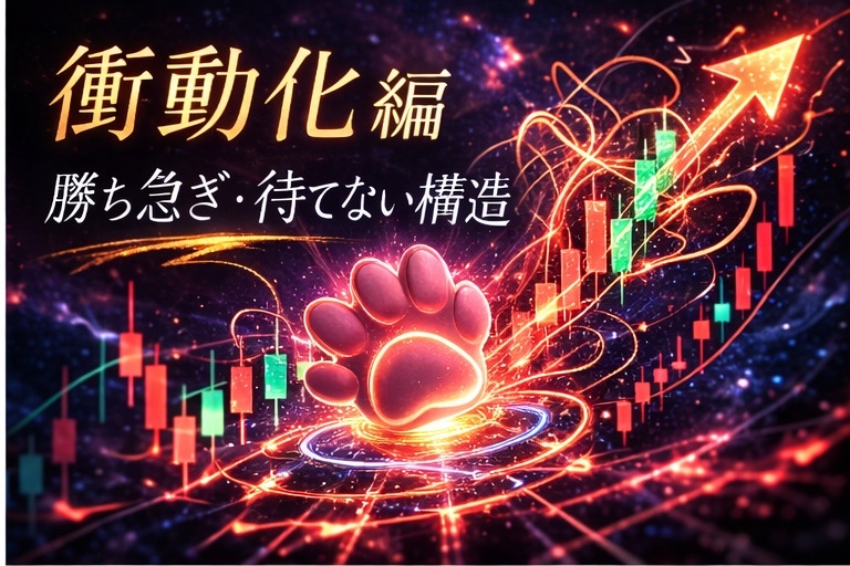 勝ち急ぎと衝動トレードの構造イメージ