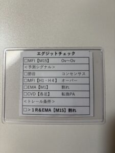 実際に使用しているエグジットチェックリスト。